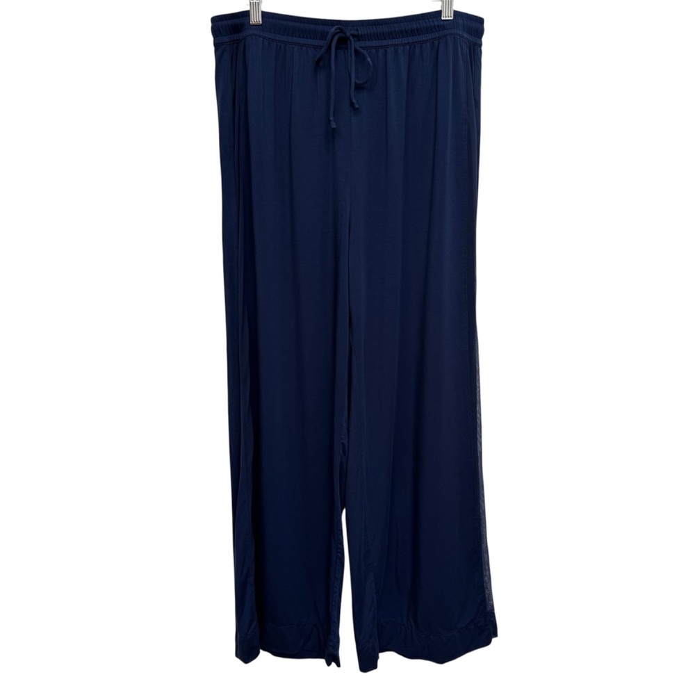 Honeylove BlissWear Pajama Pants Women Large Mesh Panel Lyocell Wide Leg Lounge